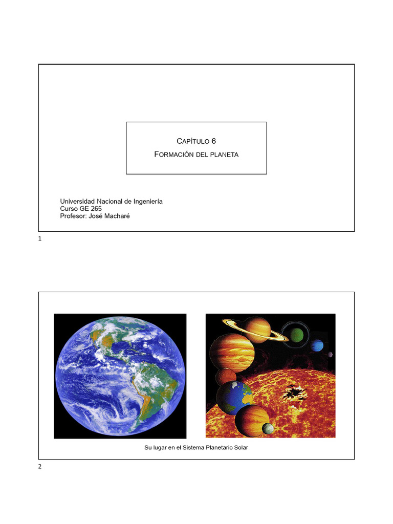 Formación y evolución de la Tierra | PDF | Roca (geología) | Volcanismo
