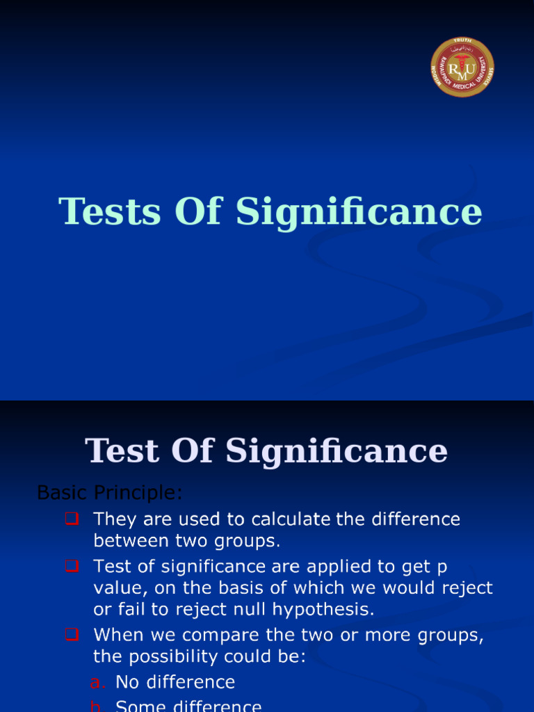 Significance Tests and Correlation Methods | PDF | Statistical Analysis ...