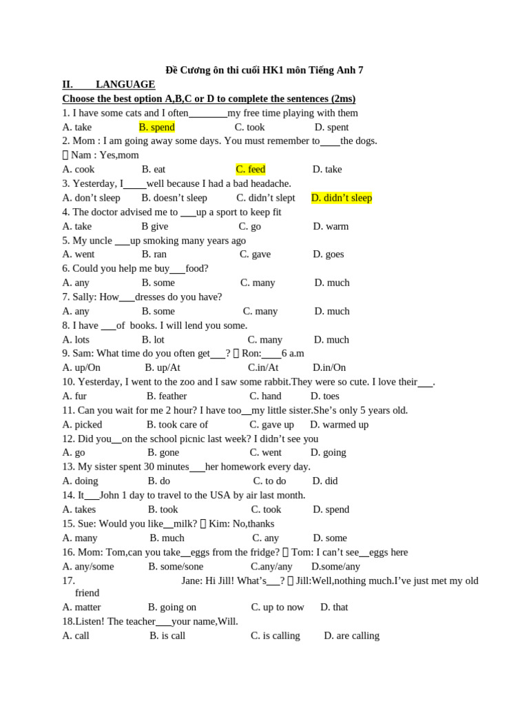 English 7 Final Exam Review Guide | PDF
