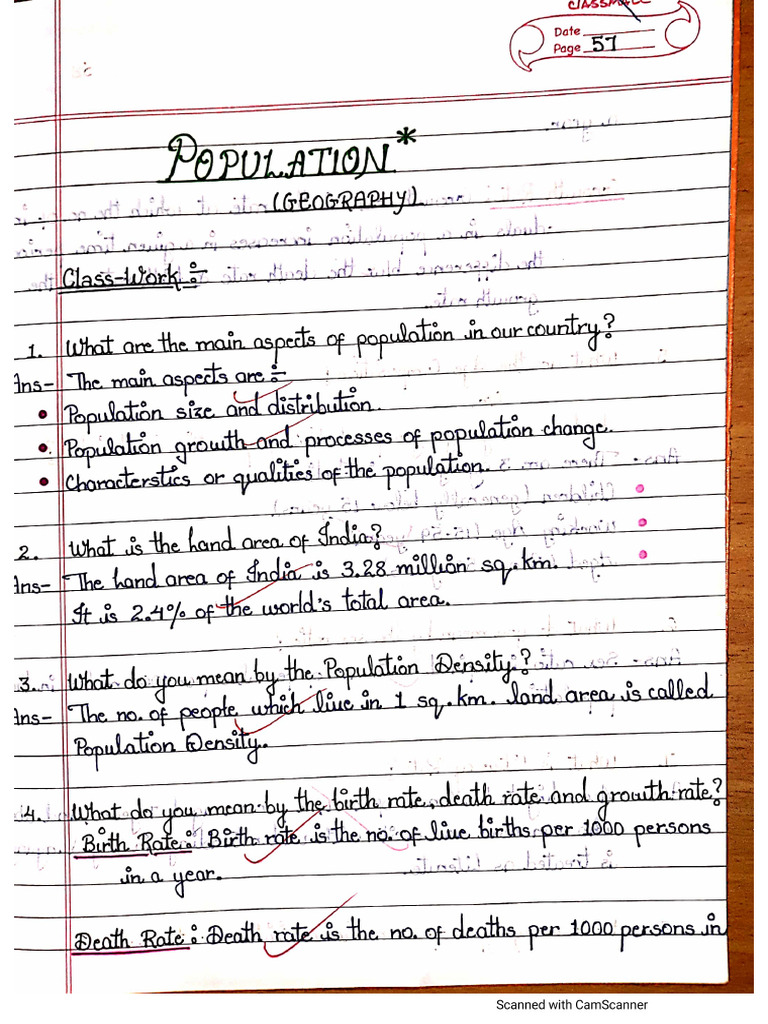Population Class Ix Geography | PDF