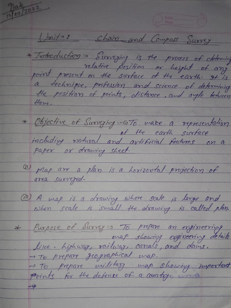 Surveying II Notes Unit 1-4 | PDF