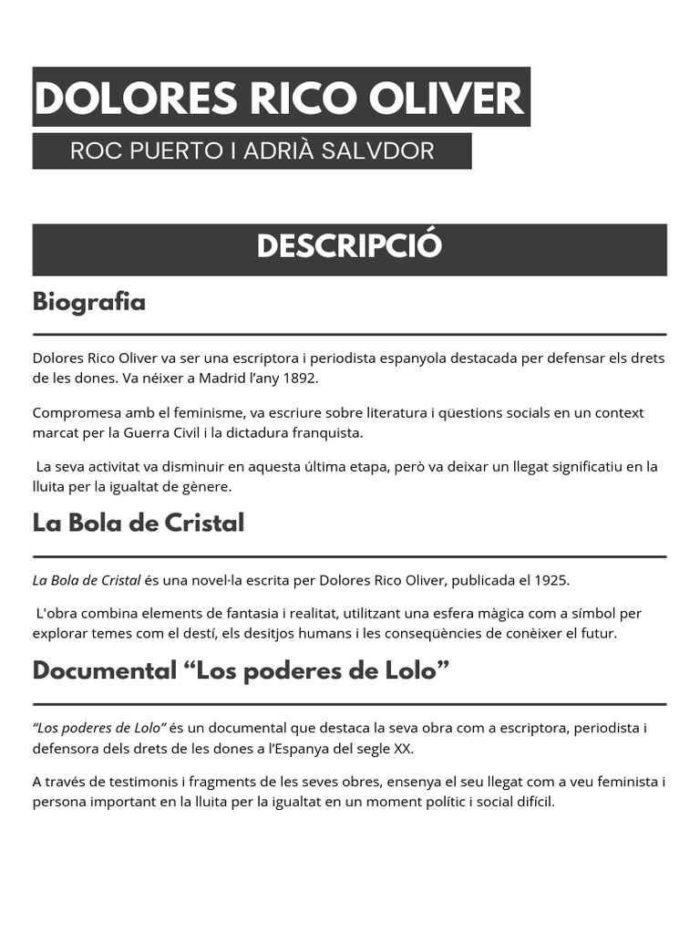 Lolo Rico Oliver | PDF