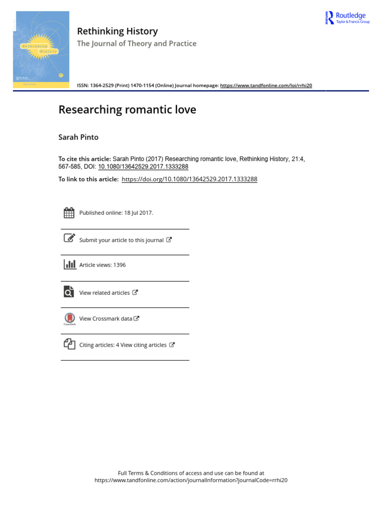 Interdisciplinary Insights on Romantic Love | PDF | Love | Romance (Love)