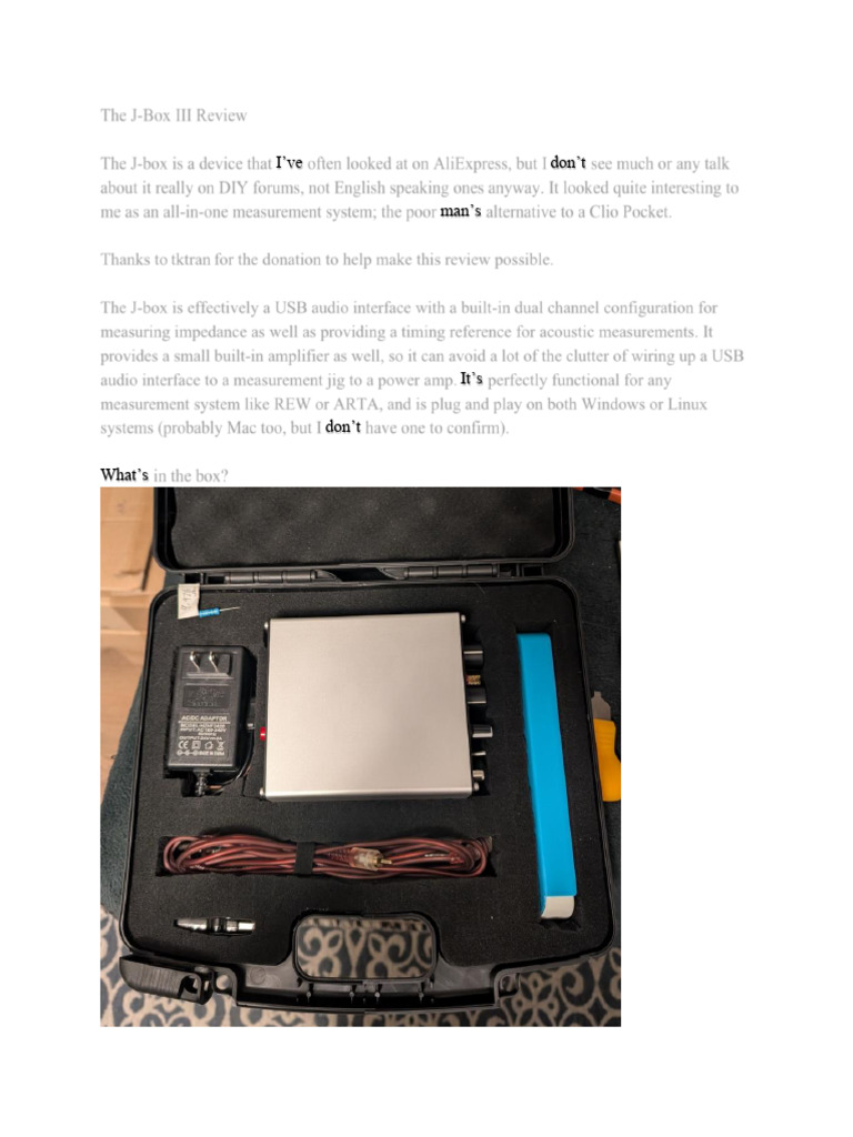 J-Box III Review: Affordable Audio Interface | PDF | Microphone | Amplifier