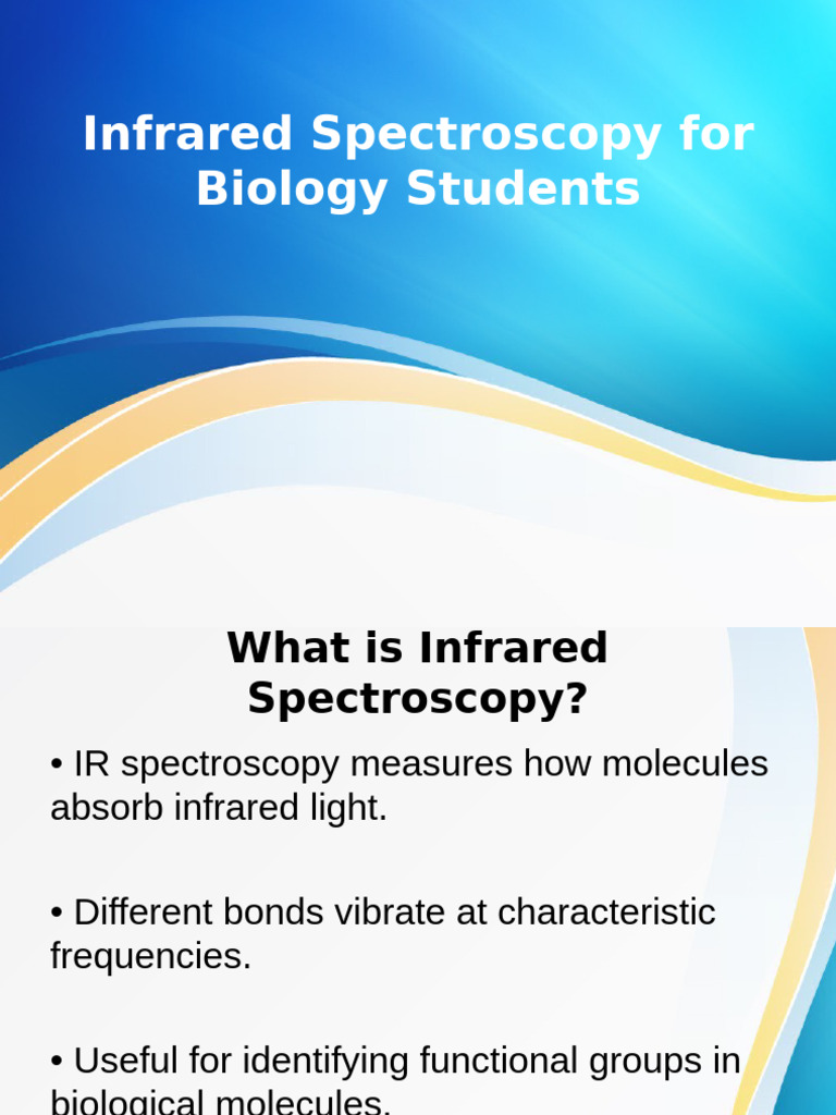 Infrared Spectroscopy in Biology | PDF