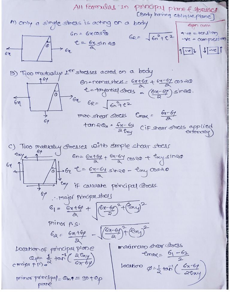 Principal Stresses | PDF