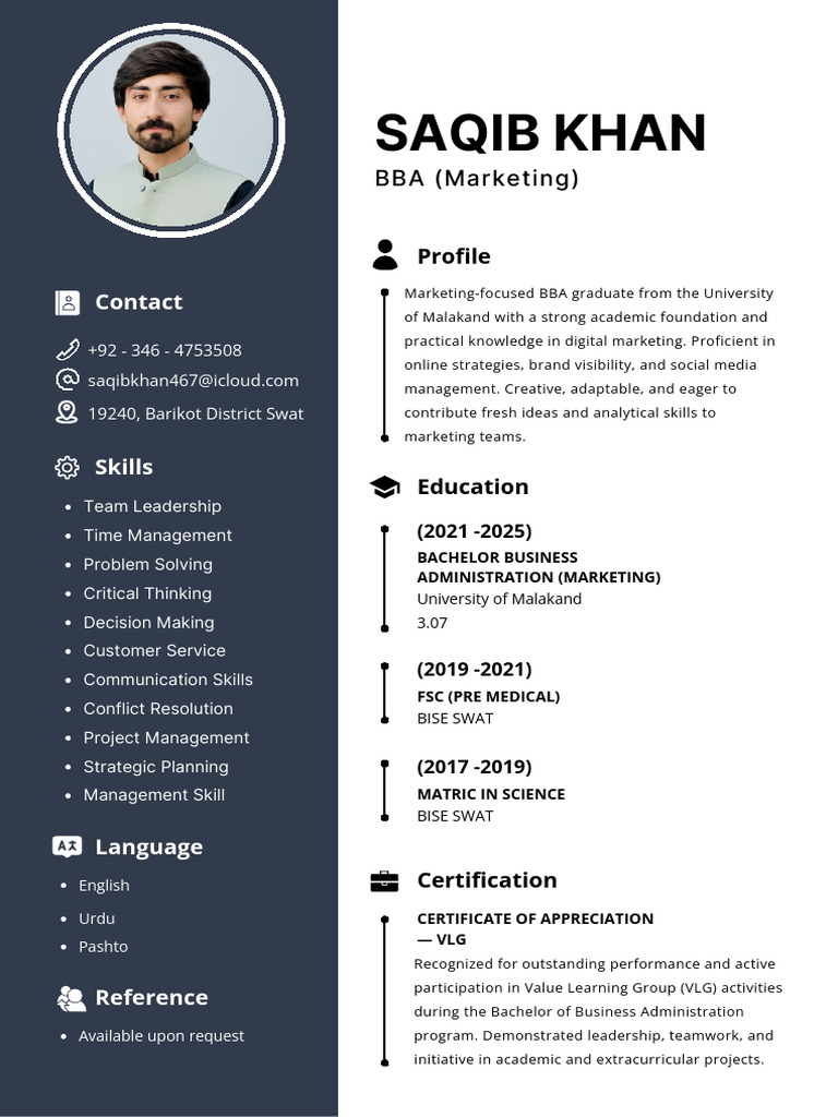 BBA Marketing Graduate Profile | PDF