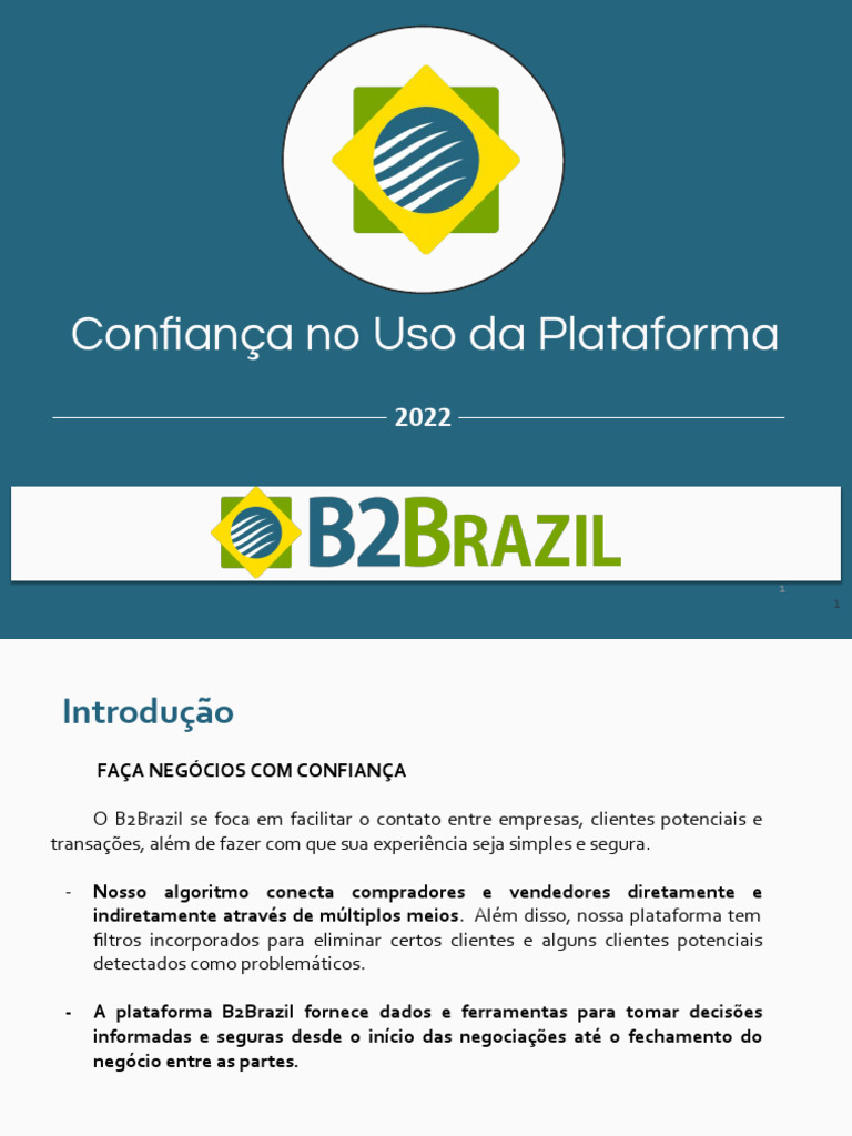Confiança e Segurança na B2Brazil | PDF | Informação | Business