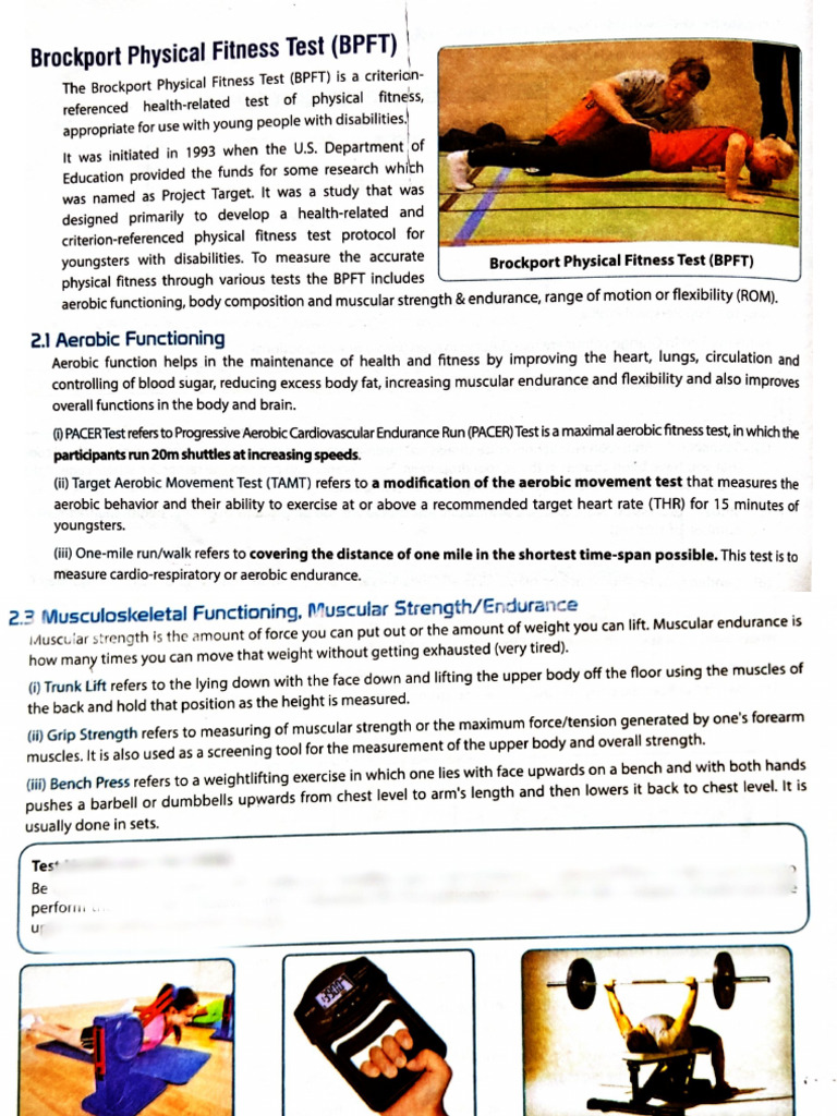 Brockport Physical Fitness Test | PDF