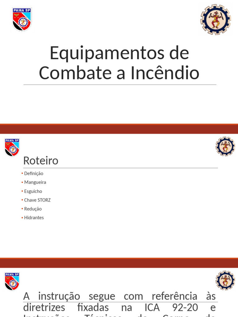 Brigada Contra incêndio - Equipamentos de Combate a Incêndio | PDF