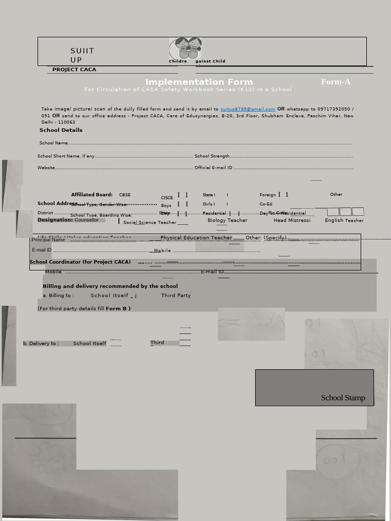 Project CACA Safety Workbook Form | PDF