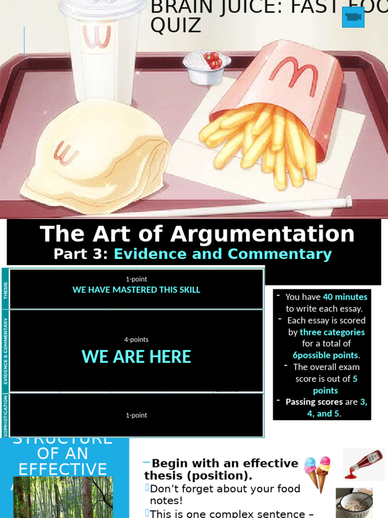 Fast Food Argument Structure Guide | PDF