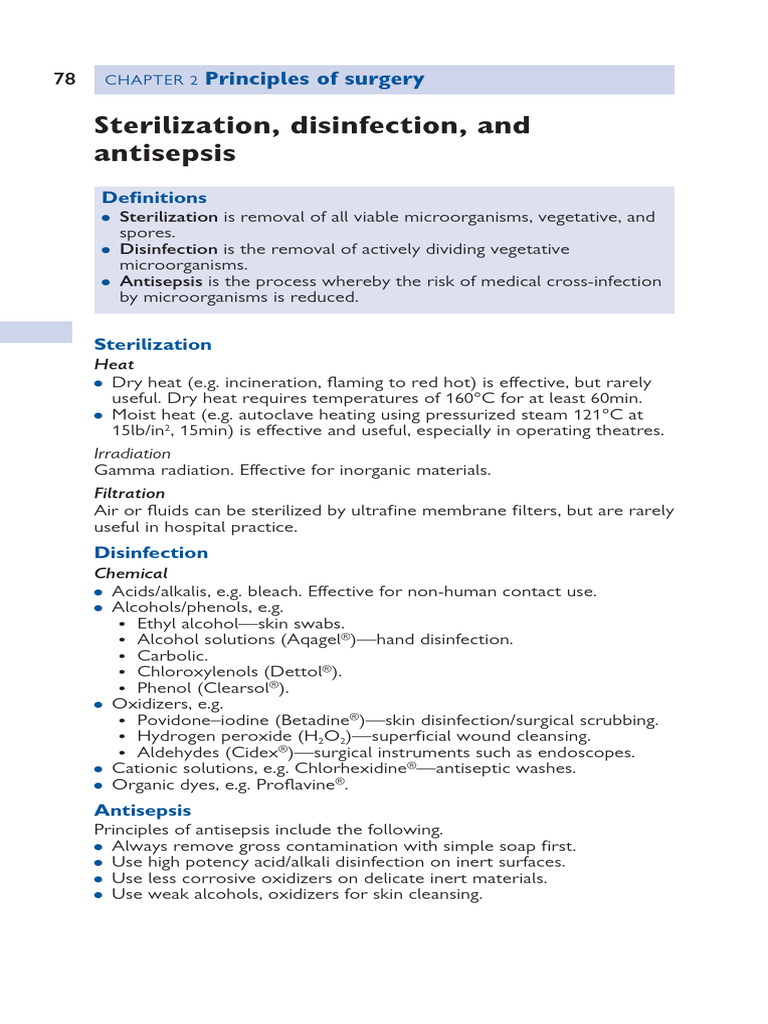 Surgical Sterilization and Disinfection Methods | PDF