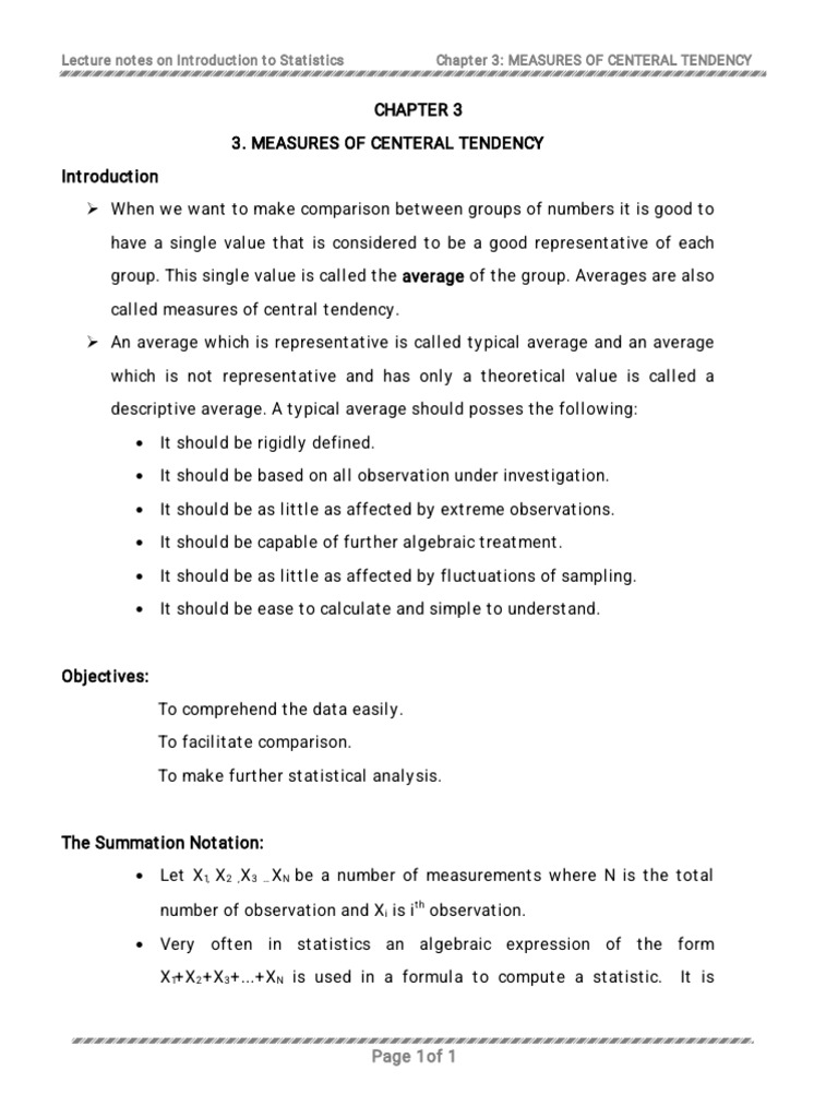 Chapter-3-Measures of Central Tendency | PDF