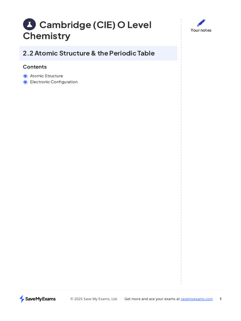 2.2 Atomic Structure & the Periodic Table | PDF | Atoms | Proton
