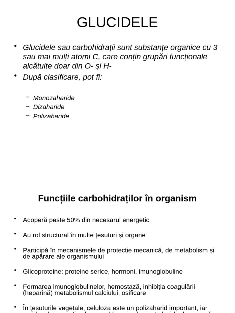 Glucide Clasificare Proprietati | PDF