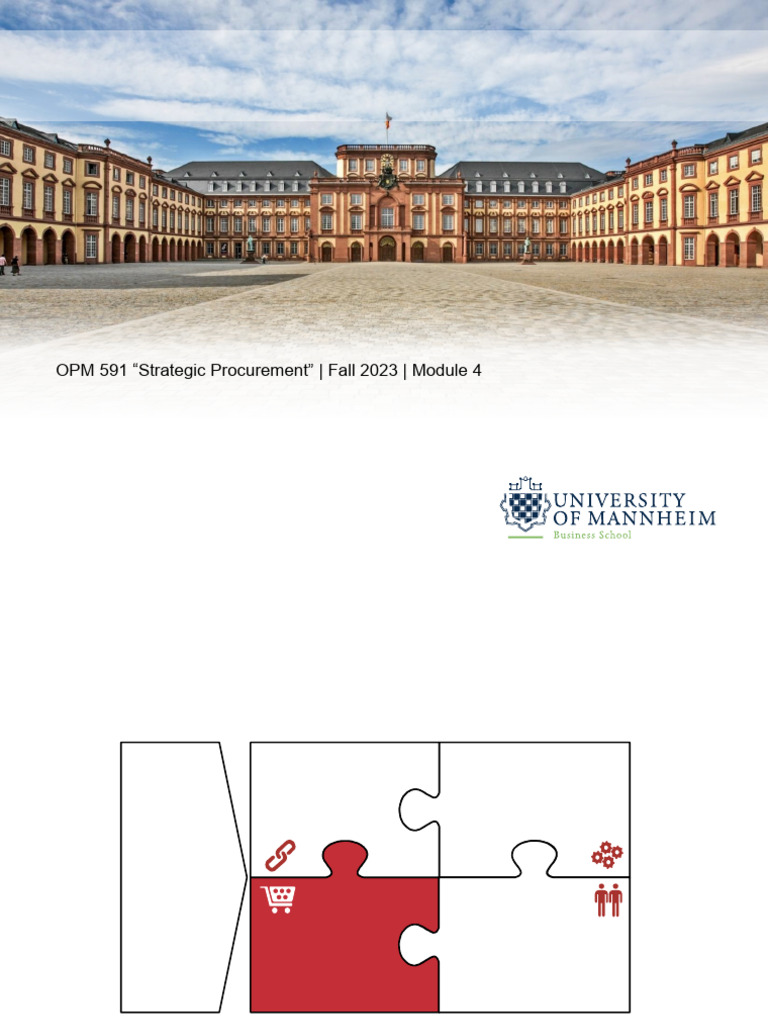 OPM591 Fall2023 M4 Category Management | PDF | Supply Chain | Procurement