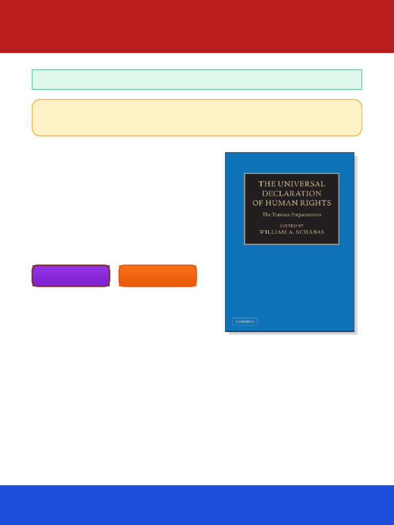 The Universal Declaration Of Human Rights The Travaux Préparatoires 1st ...
