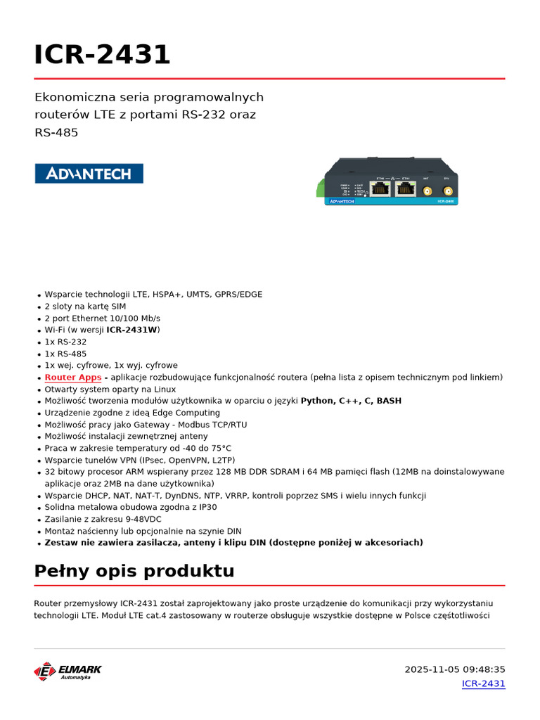 Product ICR 2431 | PDF