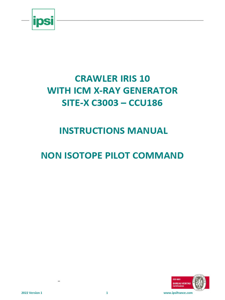 IRIS 10 Crawler X-Ray Manual | PDF | Vacuum Tube | Electrical Connector