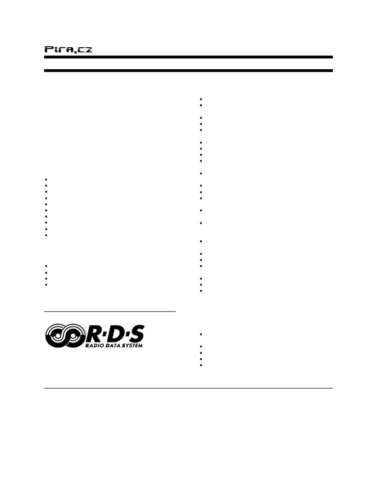 MRDS1322 RDS Encoder Overview | PDF | Frequency Modulation | Computer ...