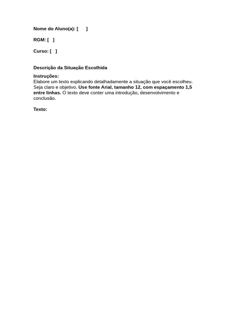 Instruções para Elaboração de Texto Acadêmico | PDF