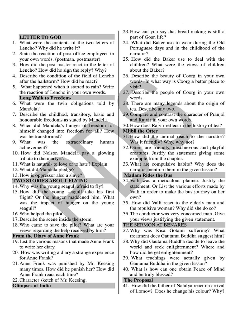 Class 10 English | PDF