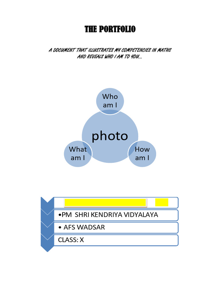 Mathematics Portfolio and Self-Assessment | PDF | Equations | Area