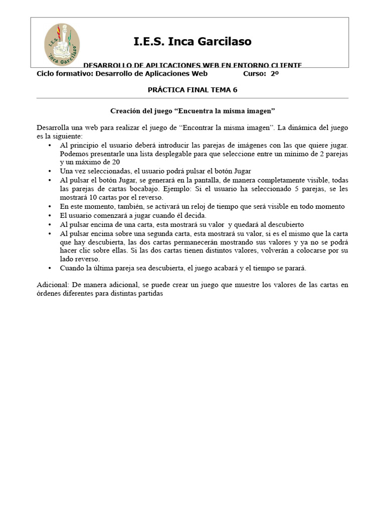 Practica Final Tema 6 | PDF