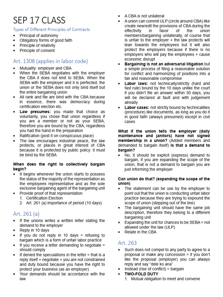 Labor Relations 2nd Exam Notes | PDF | Collective Agreement ...