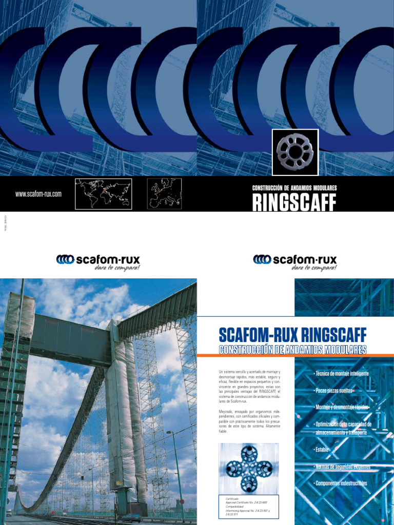 SP Brochure de Material Ringscaff Scafom Rux | PDF | Andamio