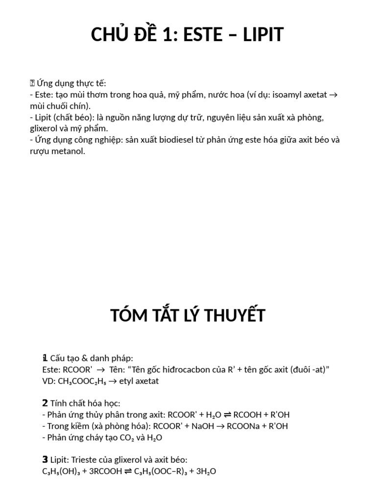 Chu de 1 Ester Lipit | PDF