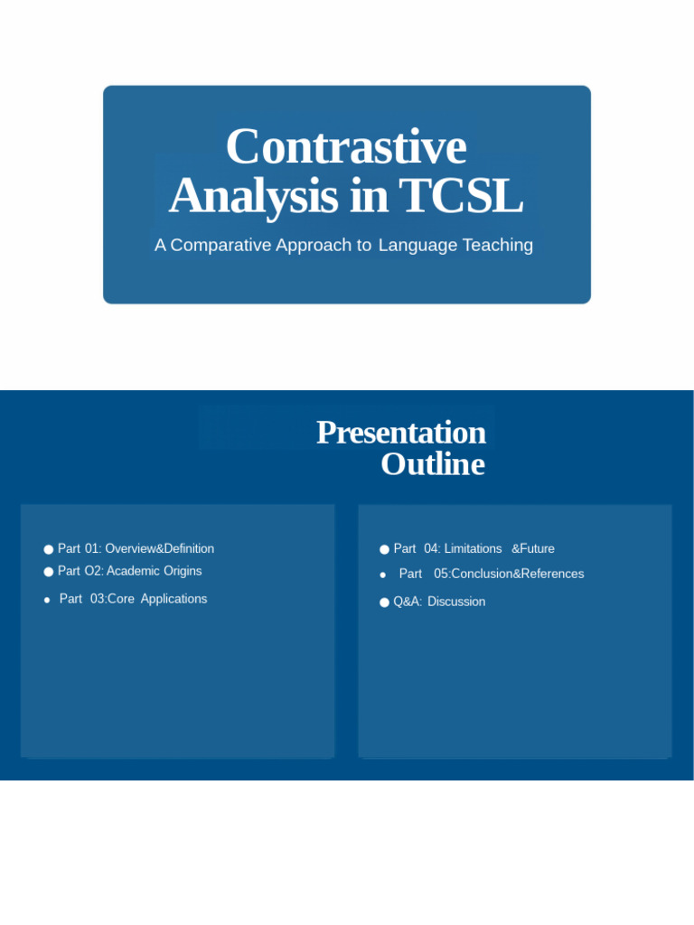 Contrastive Analysis in TCSL Explained | PDF | Linguistics | Learning