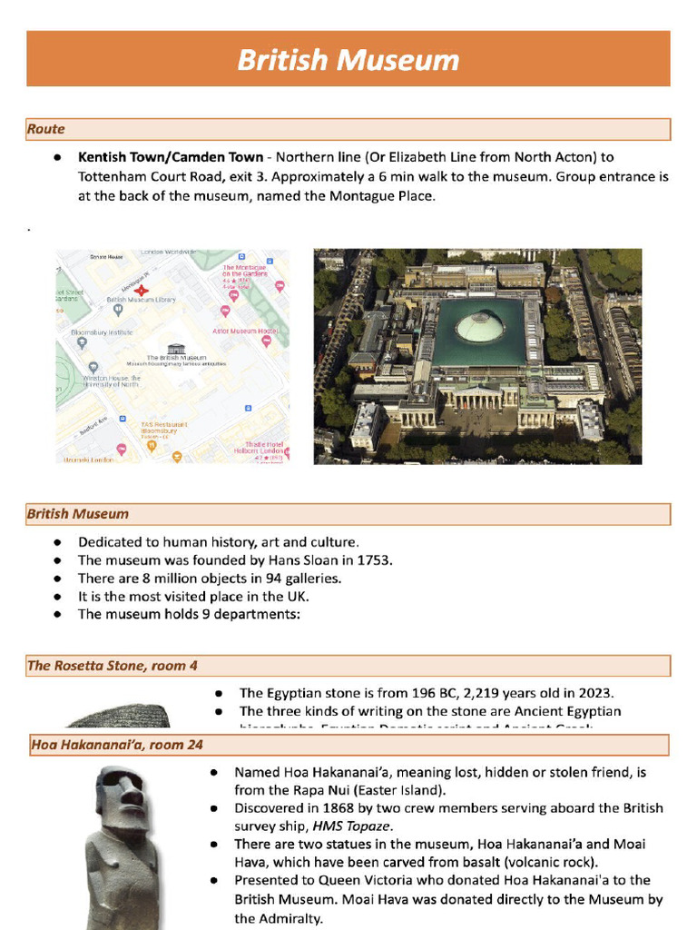 British Museum - Running Dictation | PDF