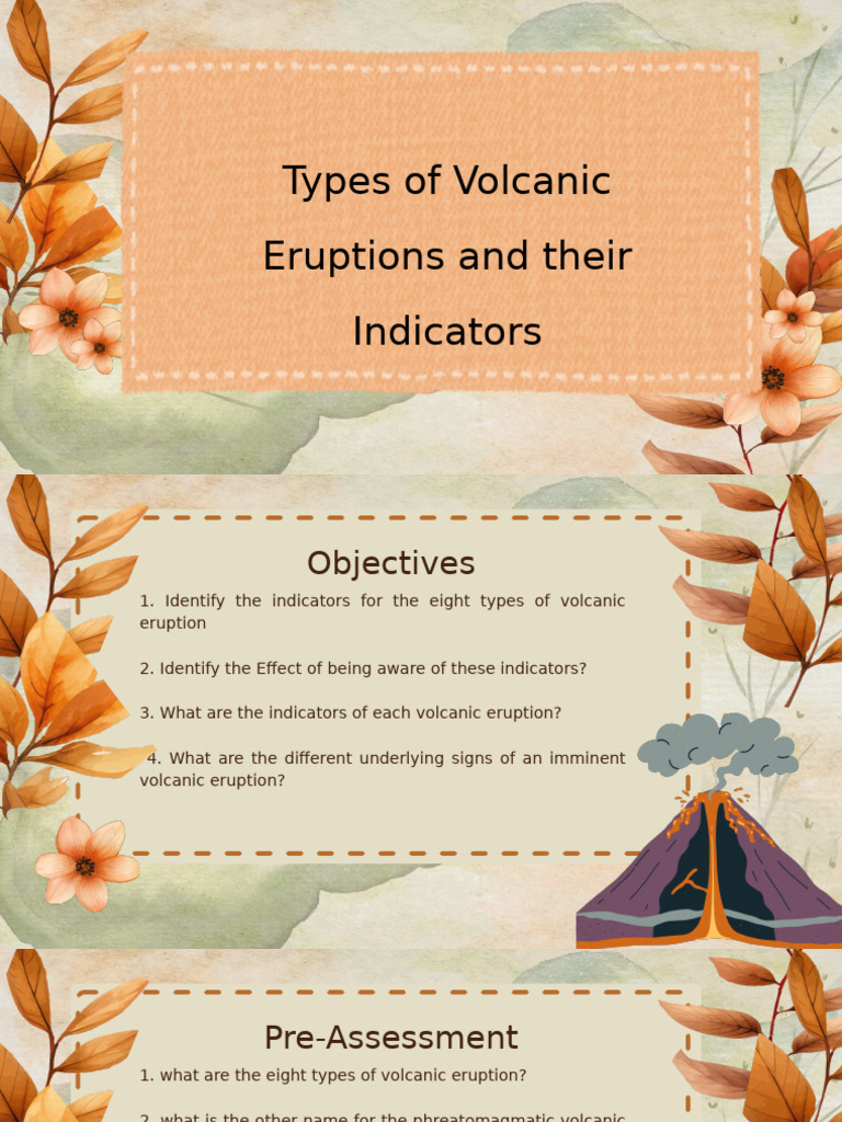 Indicators of Volcanic Eruption Types | PDF | Volcano | Lava