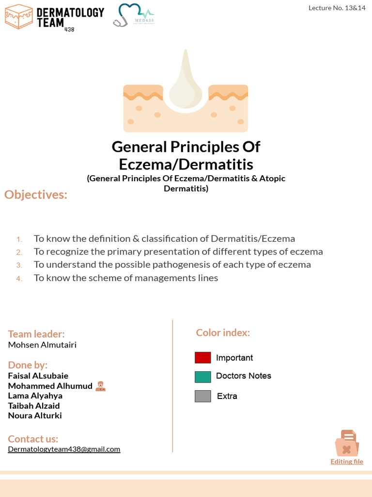 Eczema and Dermatitis Overview Guide | PDF | Dermatitis | Allergy