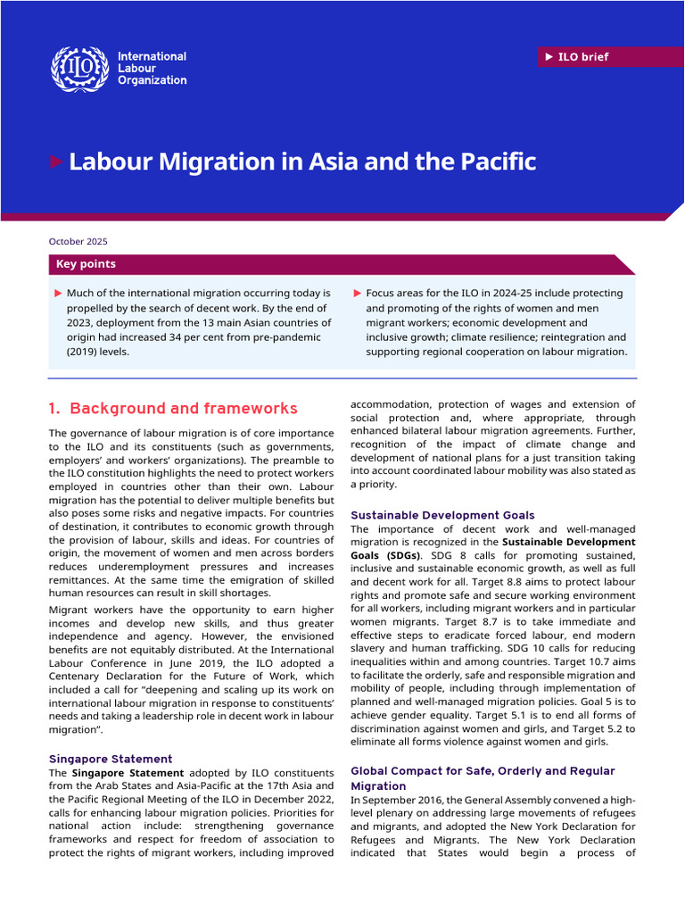 Labour Migration Trends in Asia-Pacific | PDF | Human Migration ...