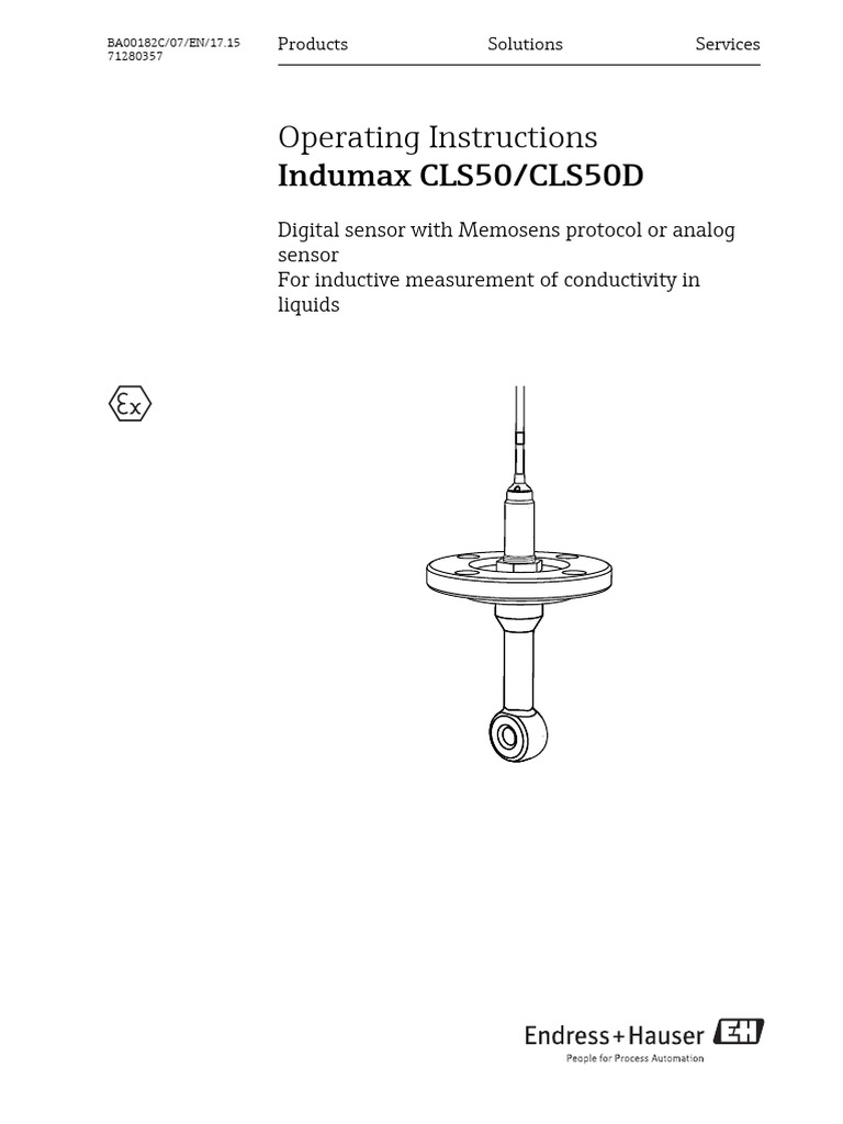 Indumax CLS50/CLS50D Sensor Guide | PDF | Safety | Electromagnetic ...