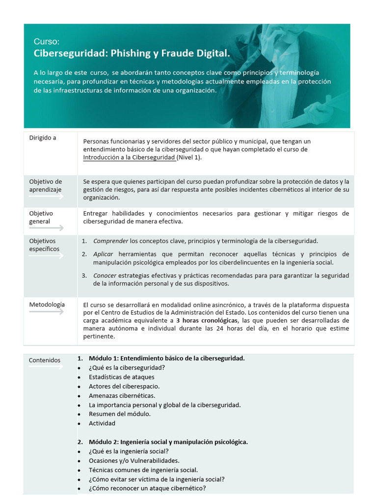 Curso de Ciberseguridad: Phishing y Fraude | PDF | La seguridad ...