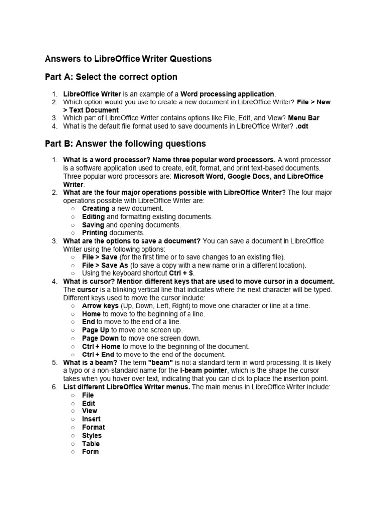 LibreOffice Writer FAQs and Features Guide | PDF | Cursor (User ...