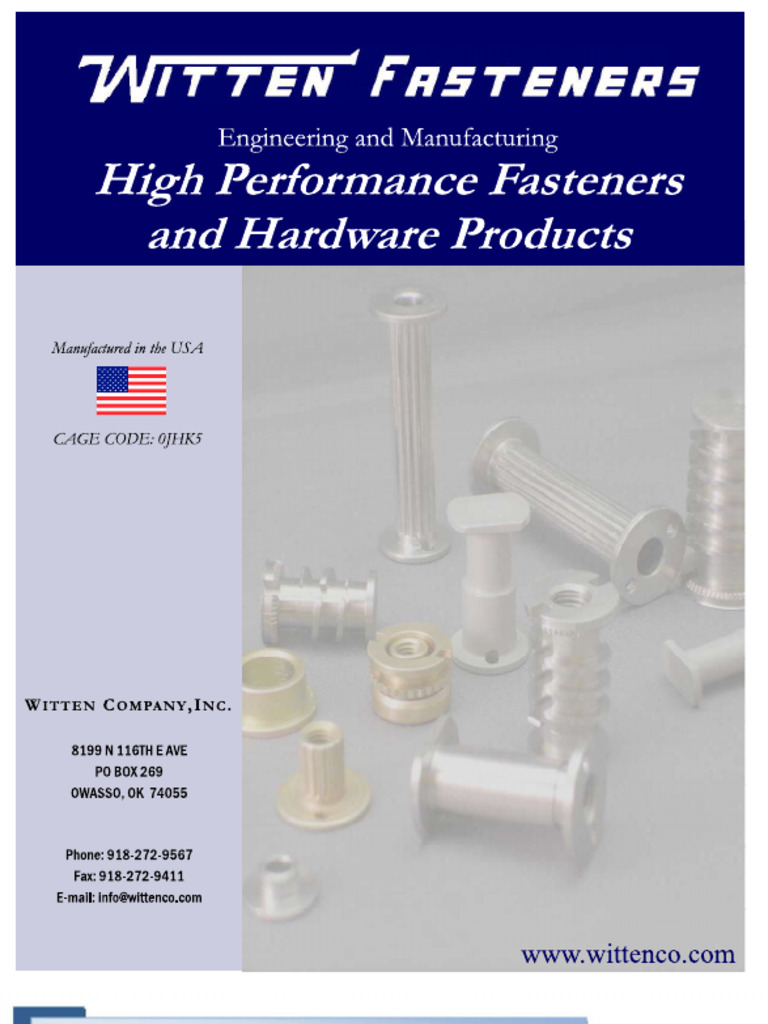 Custom Fasteners by Witten Company | PDF