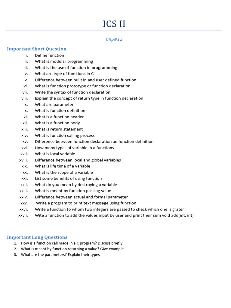Ics II (Chp13) | PDF