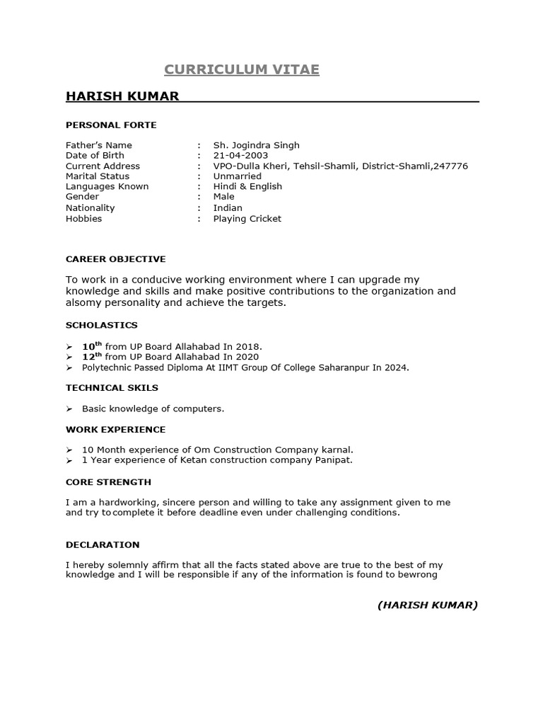 Arvind Kumar_CV (2) (1) | PDF