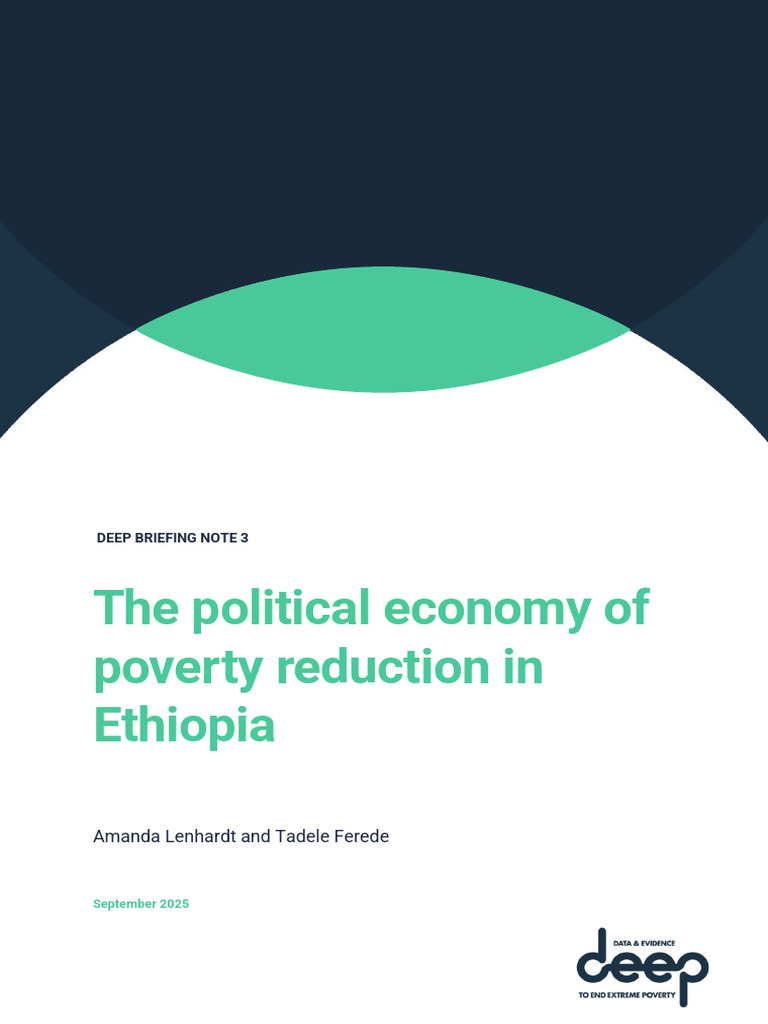 Ethiopia's Political Economy of Poverty | PDF | Social Protection | Poverty