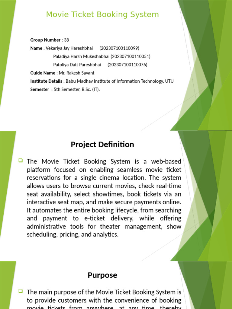 Movie Ticket Booking System Overview | PDF | Movie Theater | Computing