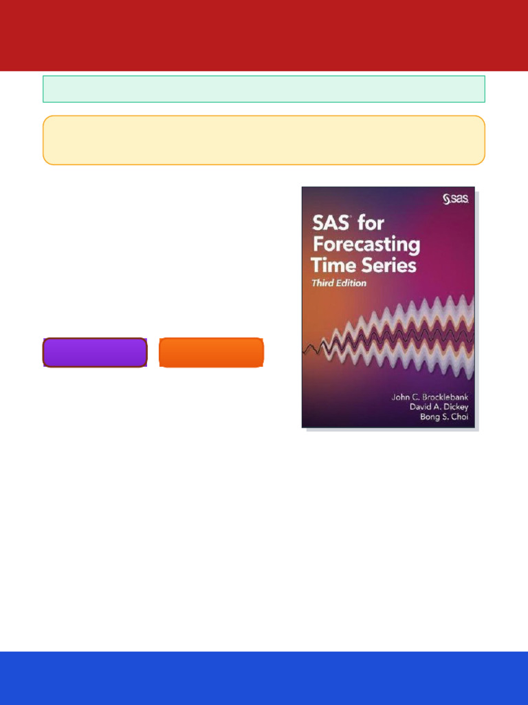 SAS For Forecasting Time Series John C. Brocklebank Ebook 2025 Premium ...