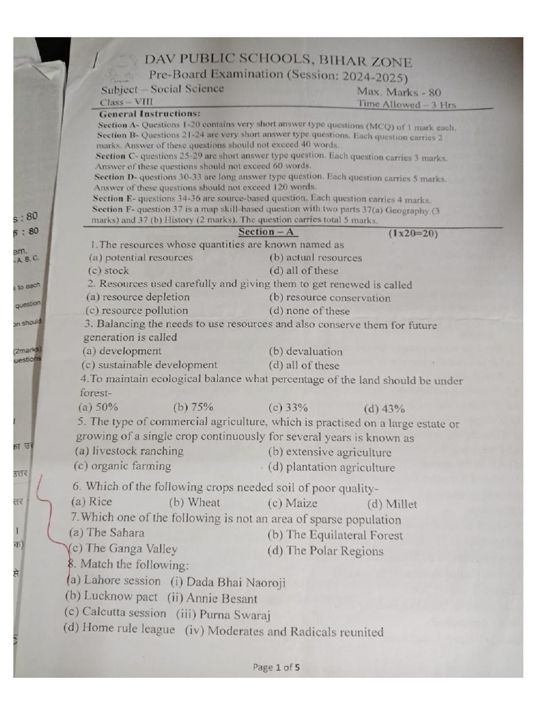 Pre Board Examination | PDF