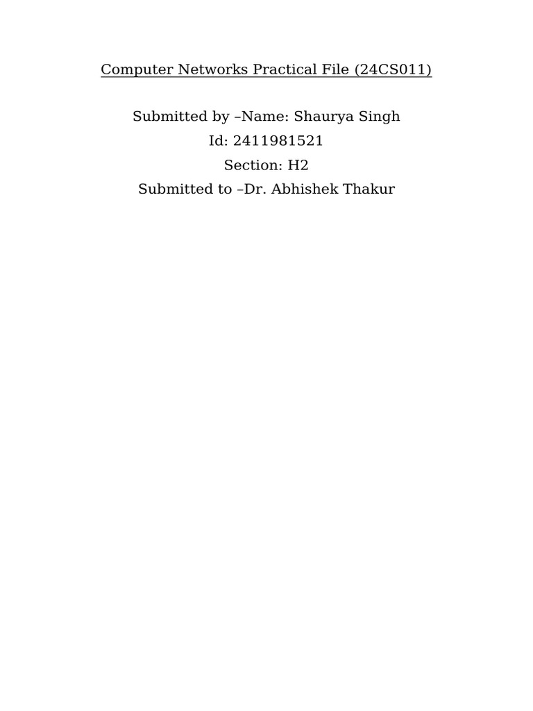 Computer Networks Practical Guide | PDF | Routing | Computer Network