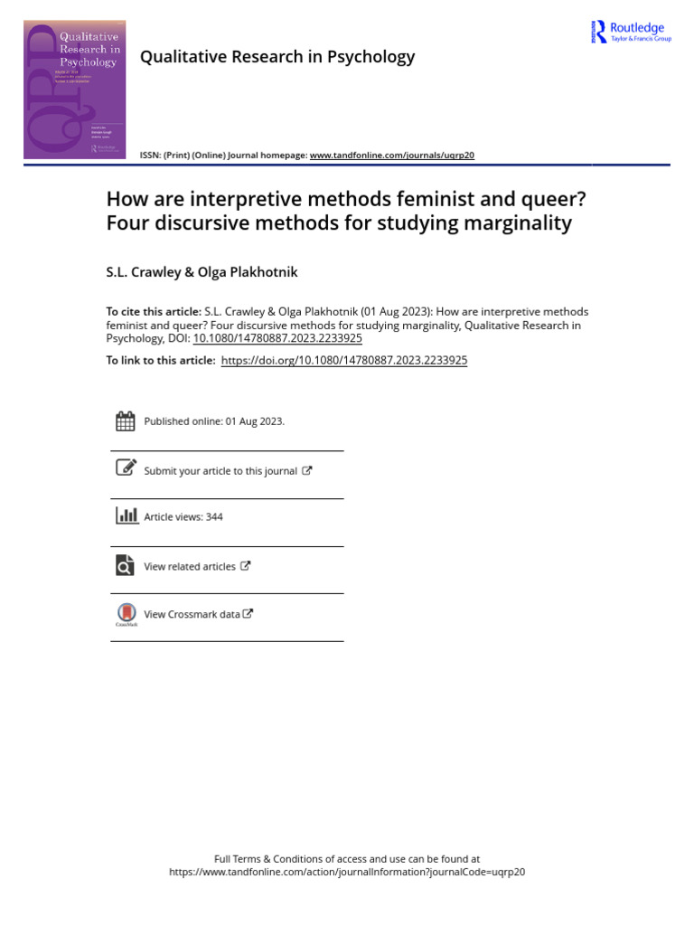 Feminist and Queer Interpretive Methods | PDF | Gender Studies | Feminism
