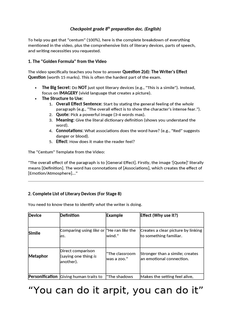 8th Grade English Exam Prep Guide | PDF | Pi | Circle